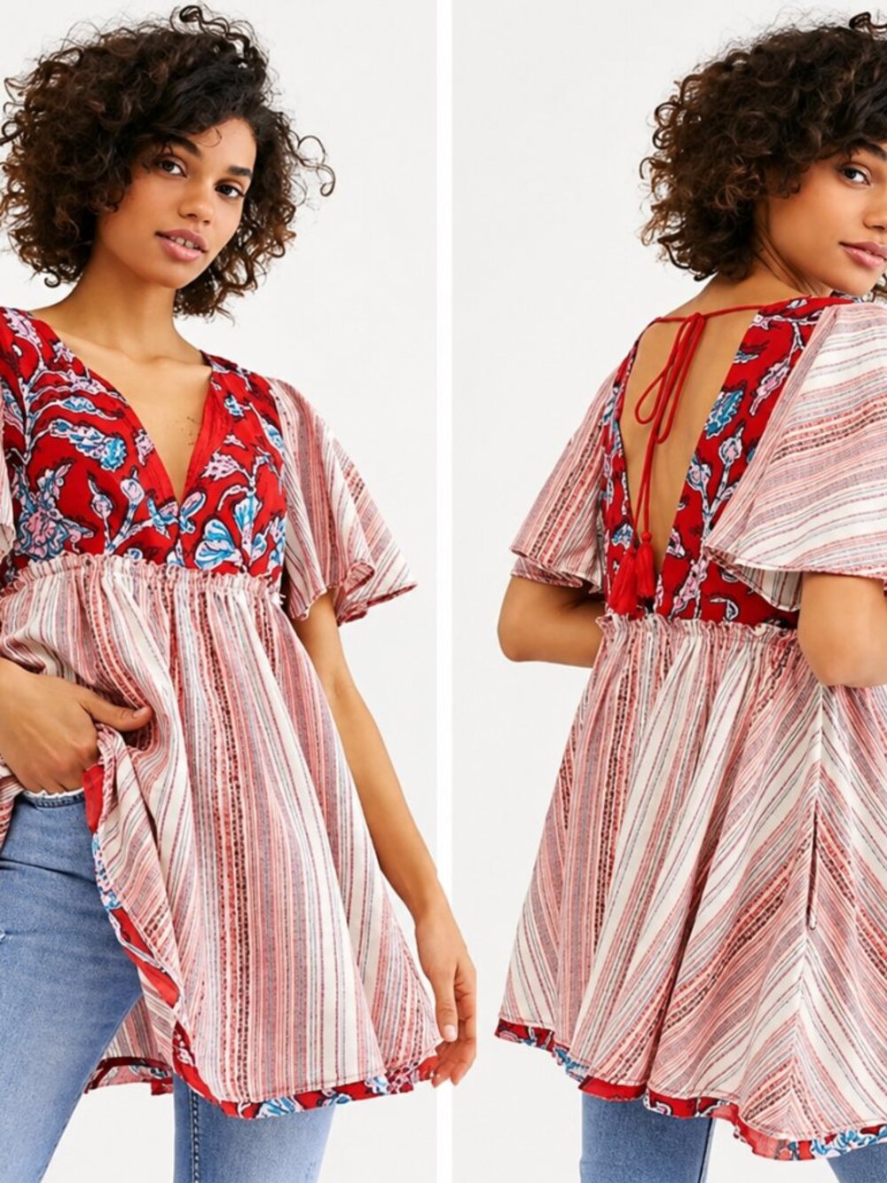 Free People | Under The Sun Dress, Tunic with Pockets, Red Rome | Women's M